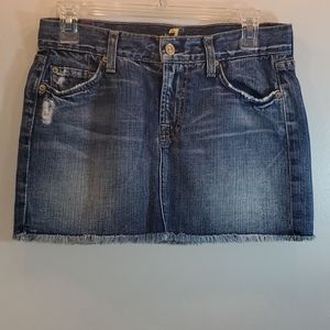 7 for all Mankind  embellished mini skirt